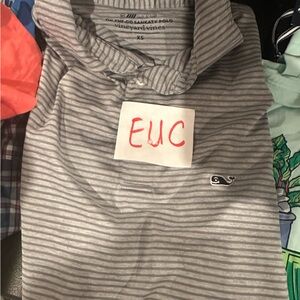 Vineyard vines Gray Striped Men's polo xs